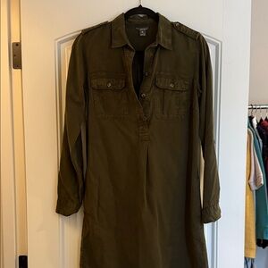 Eddie Bauer Olive green Shirt Dress